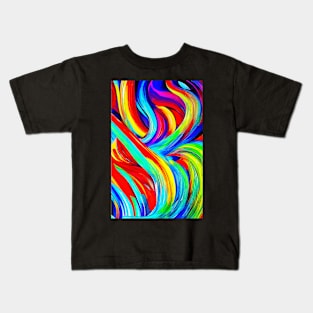 Colorful Rainbow Swirls 1108 Kids T-Shirt